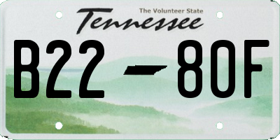 TN license plate B2280F