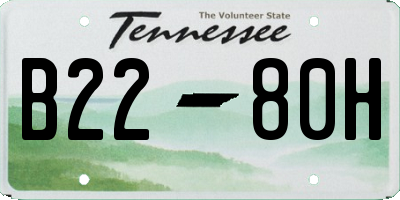 TN license plate B2280H