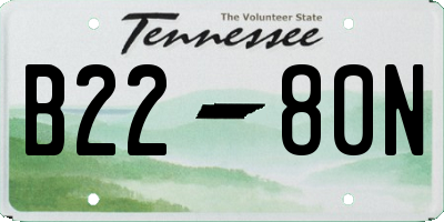 TN license plate B2280N
