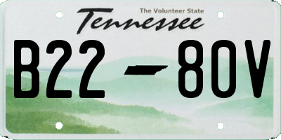 TN license plate B2280V
