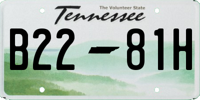 TN license plate B2281H