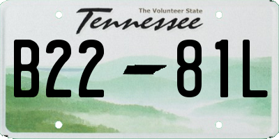 TN license plate B2281L
