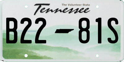 TN license plate B2281S