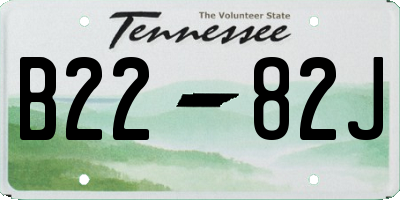 TN license plate B2282J