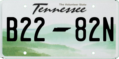 TN license plate B2282N