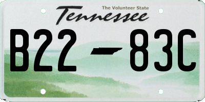 TN license plate B2283C