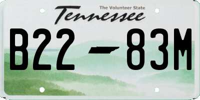 TN license plate B2283M