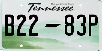 TN license plate B2283P