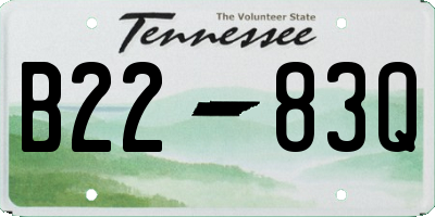 TN license plate B2283Q