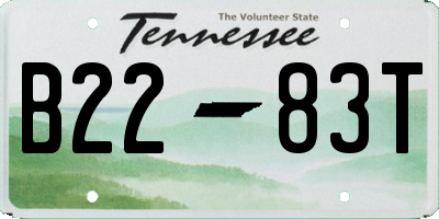 TN license plate B2283T