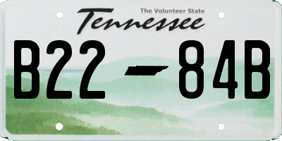 TN license plate B2284B