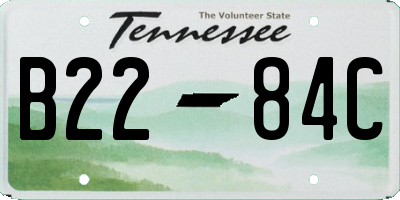 TN license plate B2284C