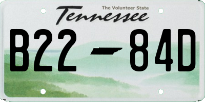 TN license plate B2284D
