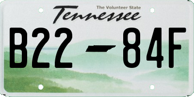 TN license plate B2284F