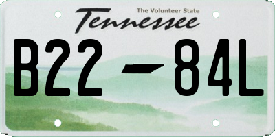 TN license plate B2284L