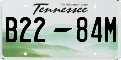 TN license plate B2284M