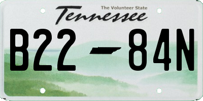 TN license plate B2284N