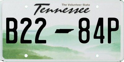 TN license plate B2284P