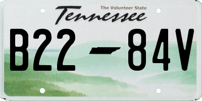 TN license plate B2284V