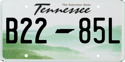 TN license plate B2285L