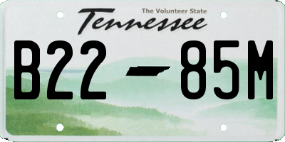 TN license plate B2285M