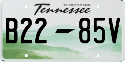 TN license plate B2285V