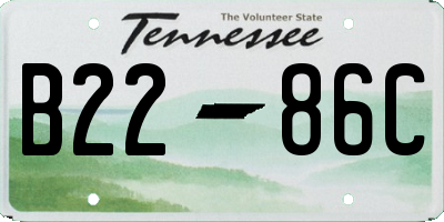 TN license plate B2286C