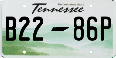 TN license plate B2286P