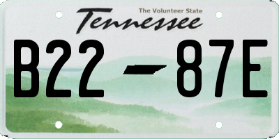 TN license plate B2287E