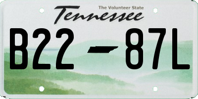 TN license plate B2287L