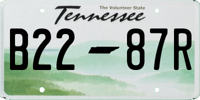 TN license plate B2287R