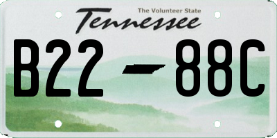 TN license plate B2288C