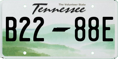 TN license plate B2288E