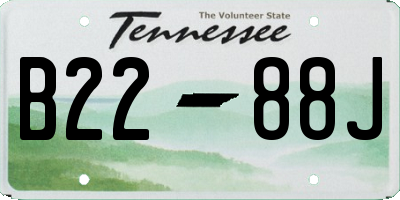 TN license plate B2288J