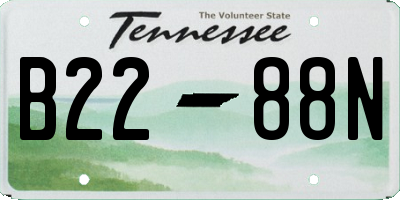 TN license plate B2288N
