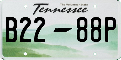 TN license plate B2288P
