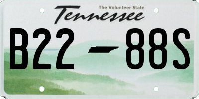 TN license plate B2288S