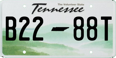 TN license plate B2288T