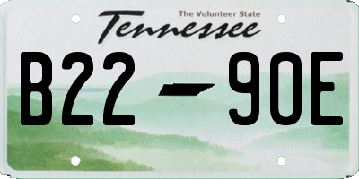 TN license plate B2290E