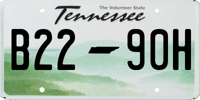 TN license plate B2290H