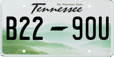 TN license plate B2290U