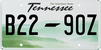 TN license plate B2290Z