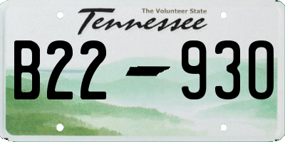 TN license plate B2293O