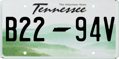 TN license plate B2294V