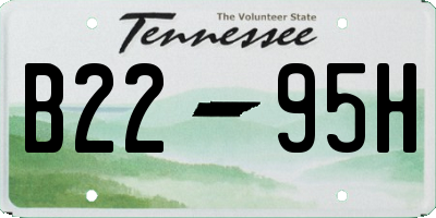 TN license plate B2295H