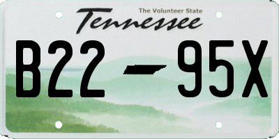 TN license plate B2295X