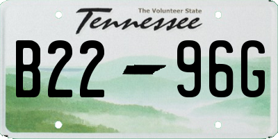 TN license plate B2296G