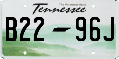 TN license plate B2296J