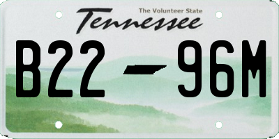 TN license plate B2296M