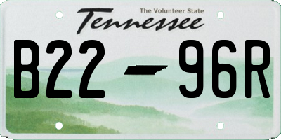 TN license plate B2296R